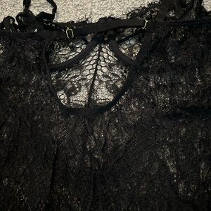 Fashion Nova Black Lace Chemise